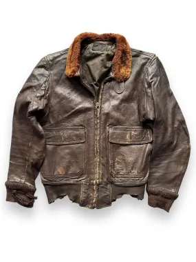 Vintage Thrashed Goatskin G-1 Flight Jacket SZ 38