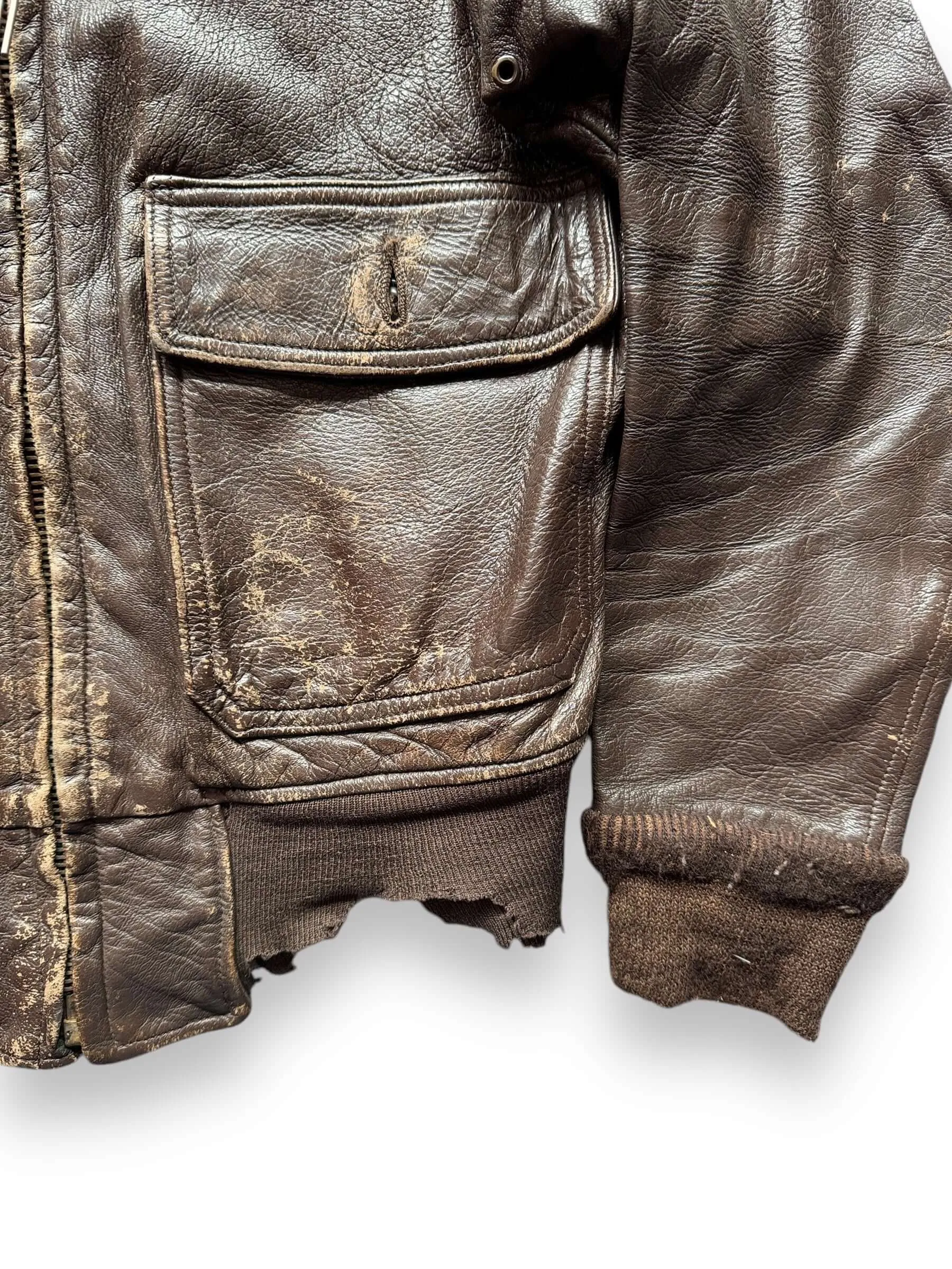 Vintage Thrashed Goatskin G-1 Flight Jacket SZ 38