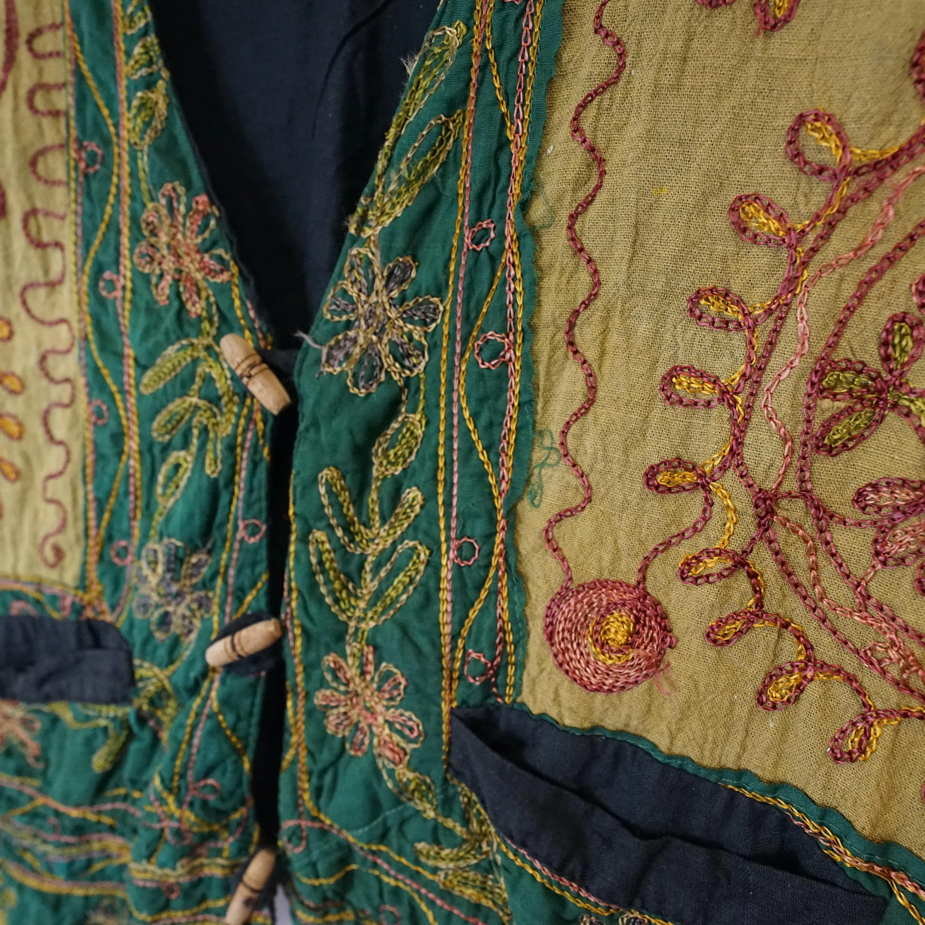 Vintage Vest Size M-L handmade embroidery