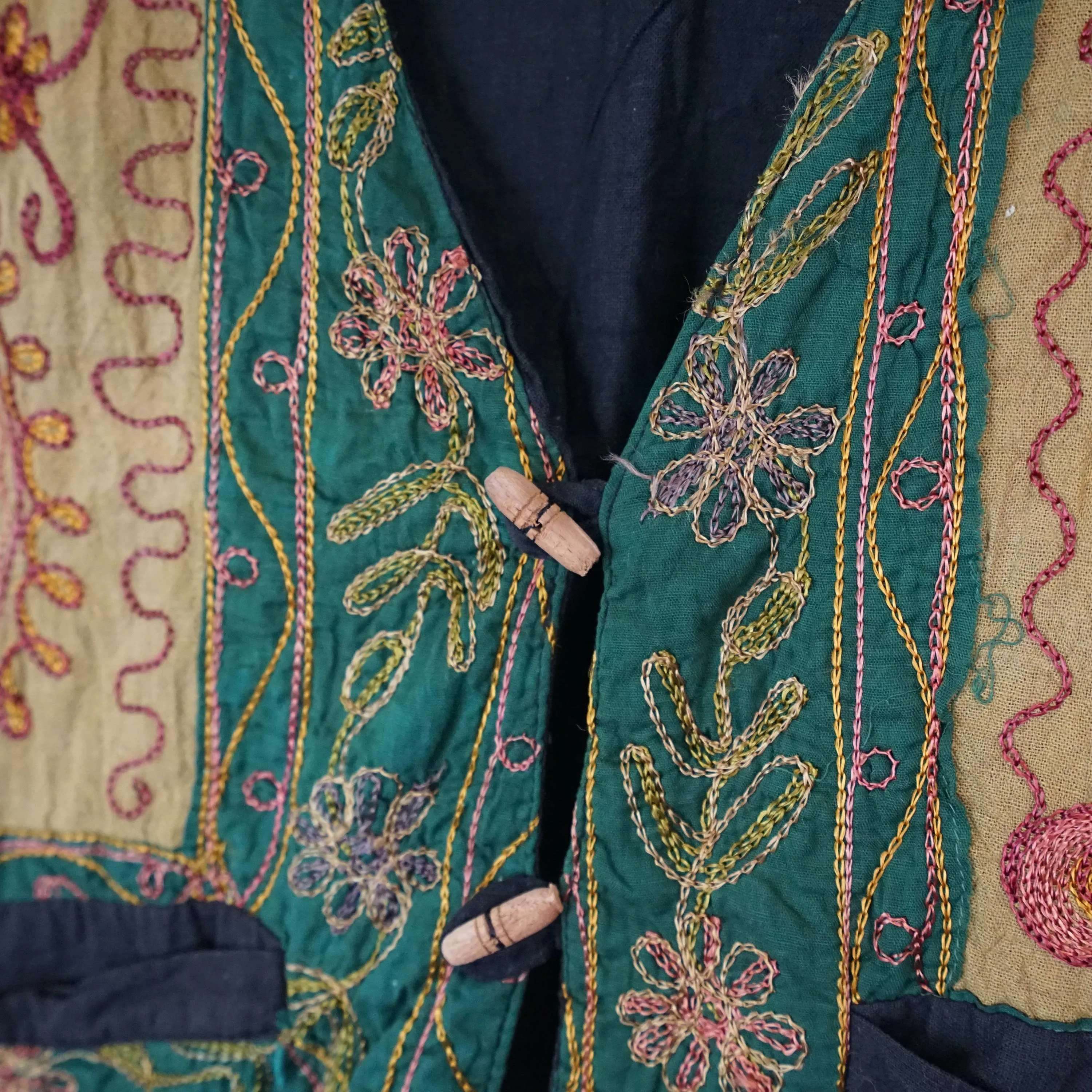 Vintage Vest Size M-L handmade embroidery