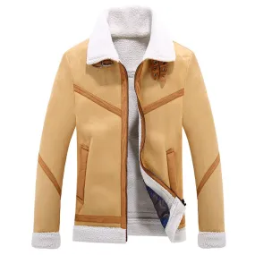 West Louis™ Warm Lamp Wool Flight Fur Coat
