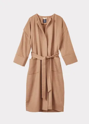 WOMEN'S BABY CAMEL HAIR BLANKET COAT - CAMEL