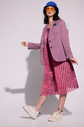 WORLD 5160W Hound Blazer Cerise Houndstooth